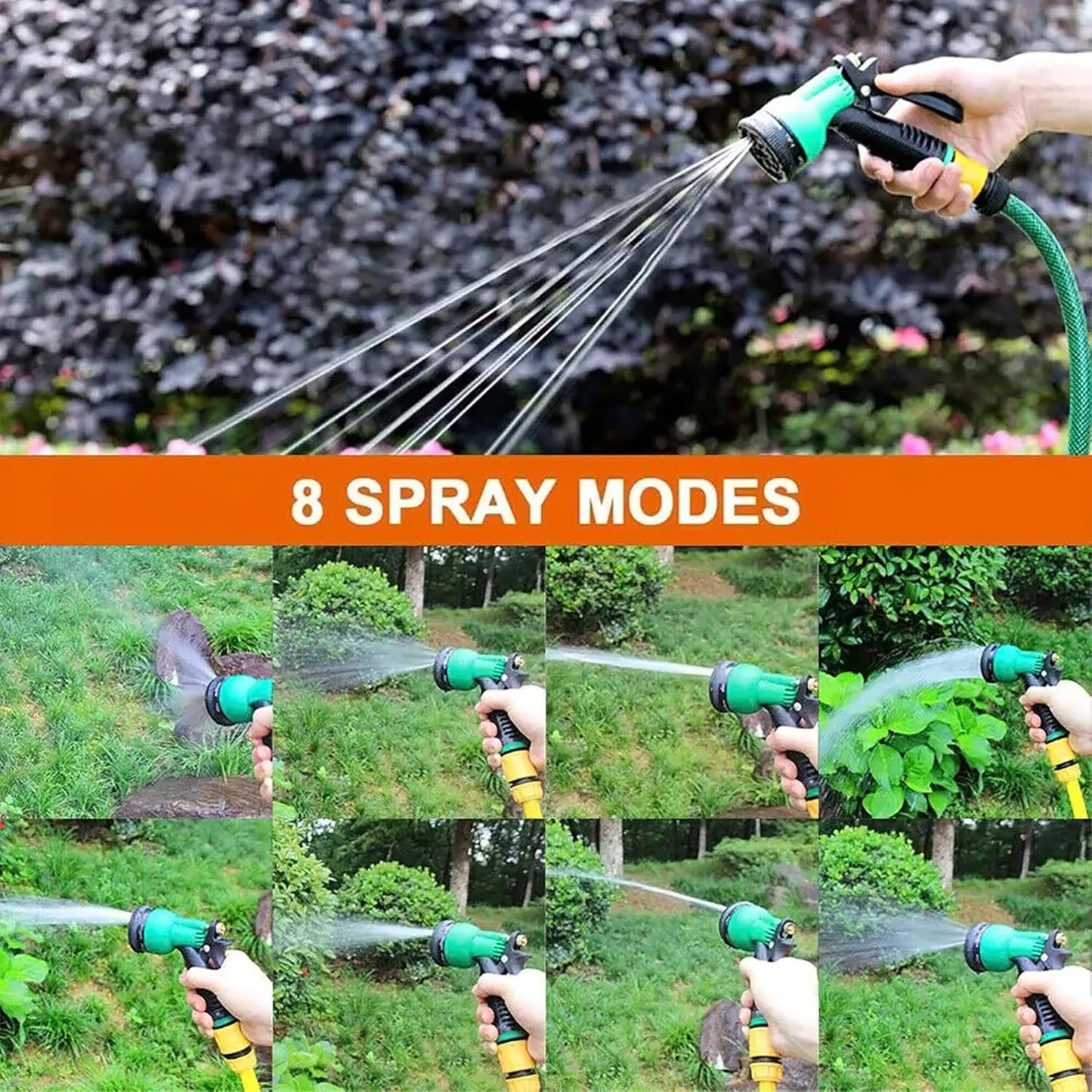 Multi-Pattern Garden Hose Spray Nozzle (1 Pc)