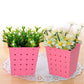 Single plant railing planters with dotted design, modern and stylish.