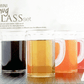 Transparent plastic beer mugs set, 4 pcs.