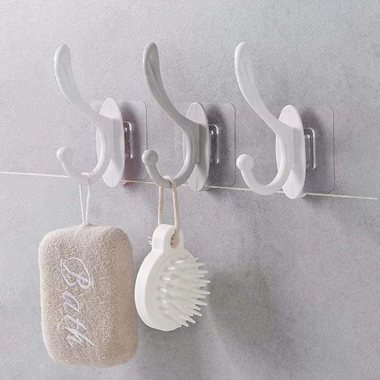 Self-adhesive plastic wall hook, easy to install.