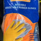 4852 2 Pair Medium Orange  Gloves For Types Of Purposes Like Washing Utensils, Gardening And Cleaning Toilet Etc. 