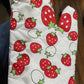 Designer colorful kitchen oven mitt and pot holder set, perfect for daily use.