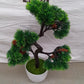 Artificial potted plant with round white base