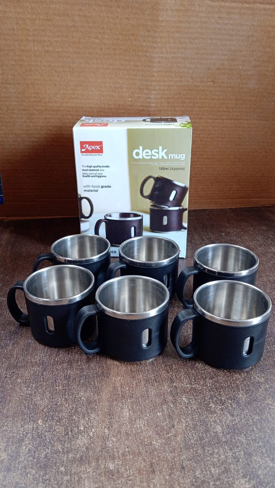 Mugi36 Apex Stainless Steel Desk Mug (6 Pc) – Deal99.in