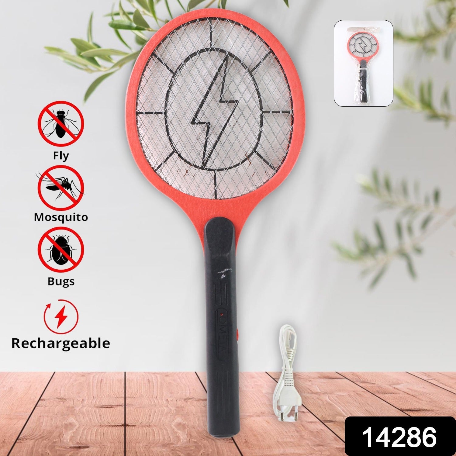 Red Anti-Mosquito Electric Racket