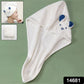 Soft Microfiber Hair Drying Towel Wrap with Cute Animal Ears & Button Closure (1 Pc)