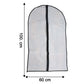 Transparent Garment Cover with Front Zipper (100 × 60 cm, 1 Pc)