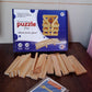 Wooden Pattern Brain Puzzles 20 Pcs Wooden Strips, 40 Pattern Cards (1 Set)