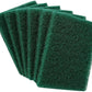 Pack of 6 aqua green scrub sponges for kitchen cleaning.