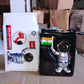 Solar Power Astronaut Ornament Moving Hand with Indian Flag (1 Pc)