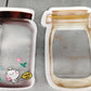 Plastic Transparent Small Jar Shaped Pouch With Zipper (1 Pc)