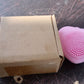 Silicone exfoliating face brush in heart shape for women’s skin care