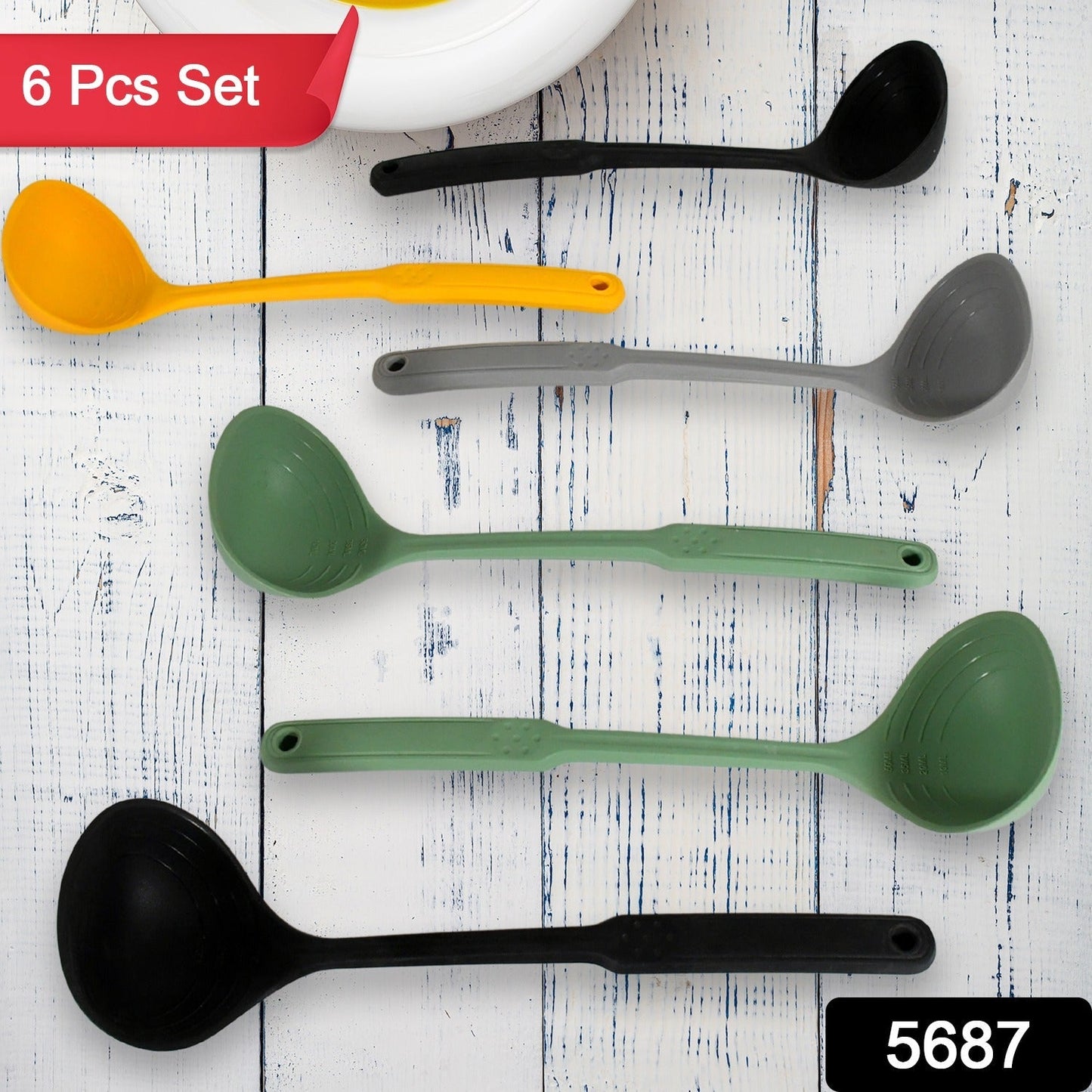 Multipurpose Silicone Spoon, Silicone Basting Spoon Non-Stick Kitchen Utensils Household Gadgets Heat-Resistant Non Stick Spoons Kitchen Cookware Items ForÂ Cooking and Baking (6 Pcs Set)