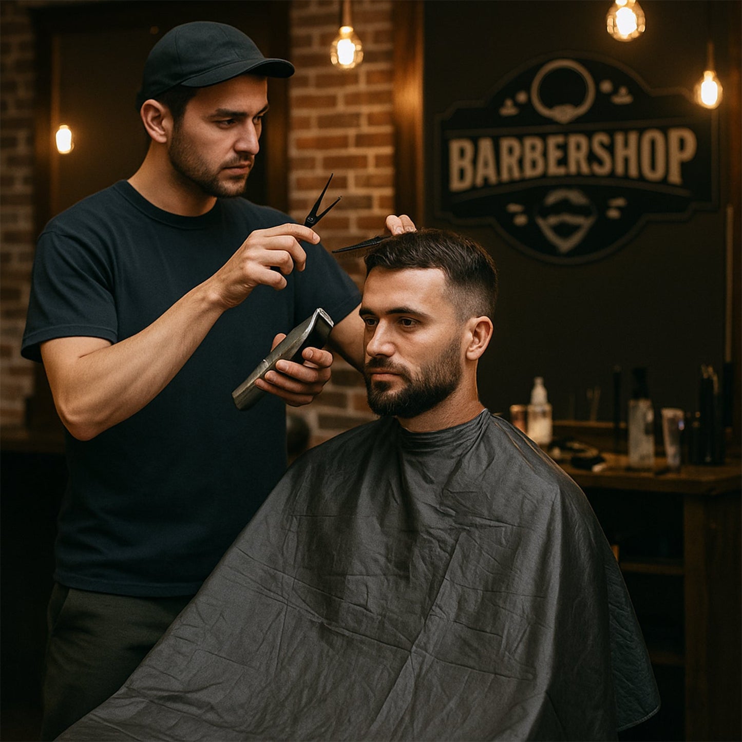 Professional Hair Cutting Cape for Salon & Home Use (1 Pc)