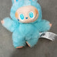 Sky Blue Plush Toy Cartoon Keychain with Hook Colorful Animal Sky Blue Have a Seat Vinyl Plush Blind Box  (1 Pc)