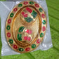 Oval Shape Special Puja Thali (1 Pc / Mix Design)