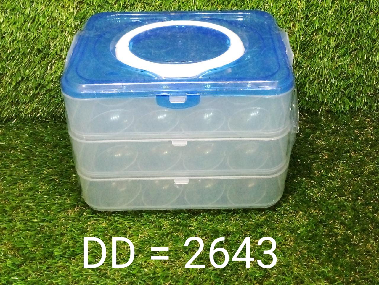 36-grid plastic egg storage box, featuring a 3-layer design for efficient egg organization