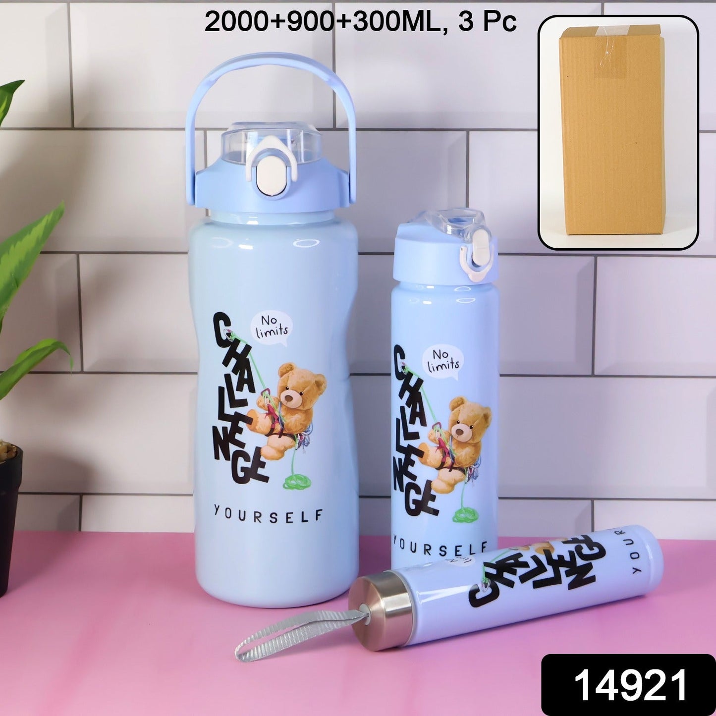 Premium Water Bottles – 2000ML + 900ML + 300ML (Set)