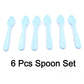 Heat-resistant plastic spoons for kitchen use.