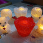 Crystal night light with LED features