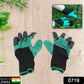 Washable heavy-duty garden gloves with built-in claws