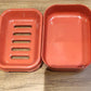 Premium Quality Rectangular Brick Red Plastic Soap Case (1 Pc)