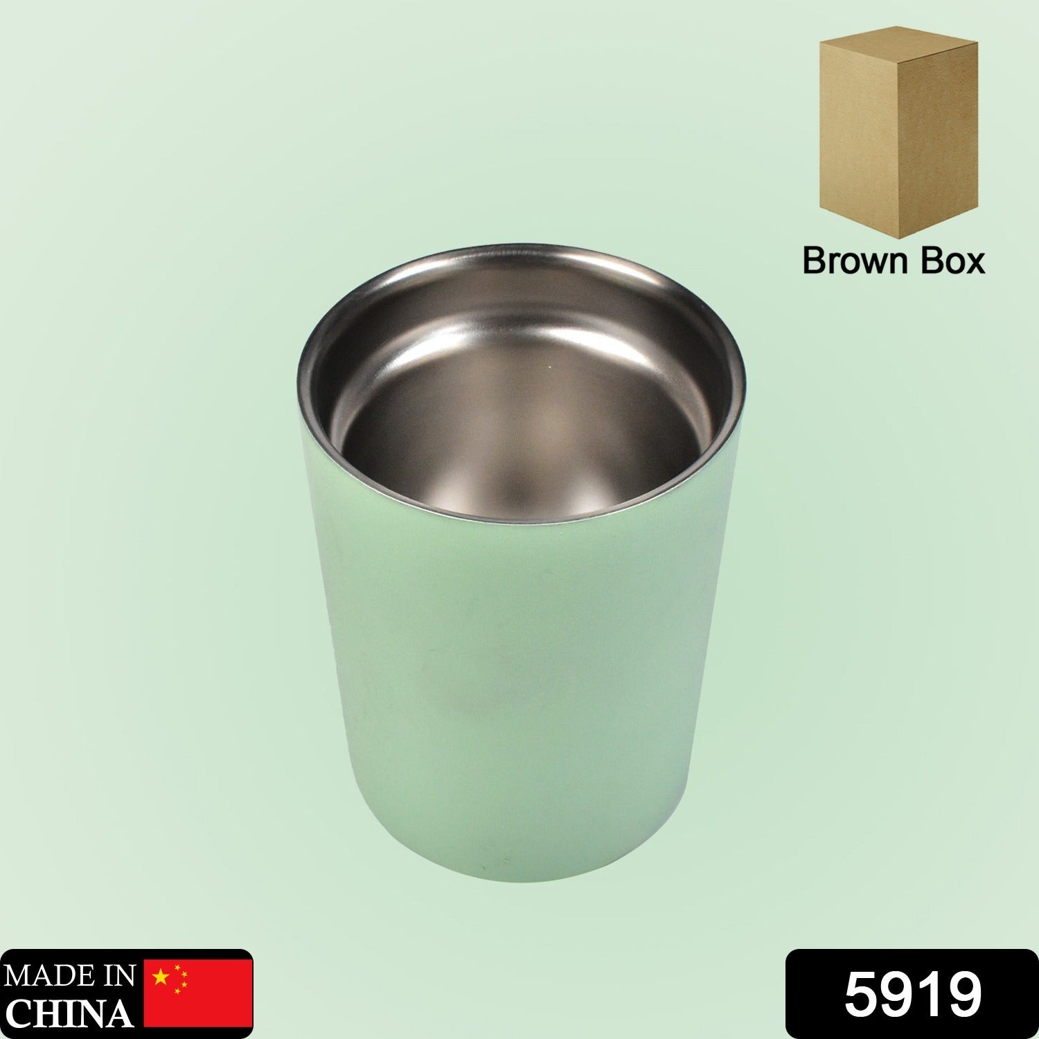 Vacuum-sealed stainless steel mug