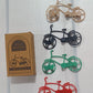 Bicycle-shaped key holder and wall mount hook