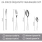 Premium Stainless Steel Polished Cutlery Set (24 Pc)