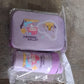 Plastic Lunch Box Leak Proof 2 Compartment with Bottle and Fork (1 Set / Mix Color)