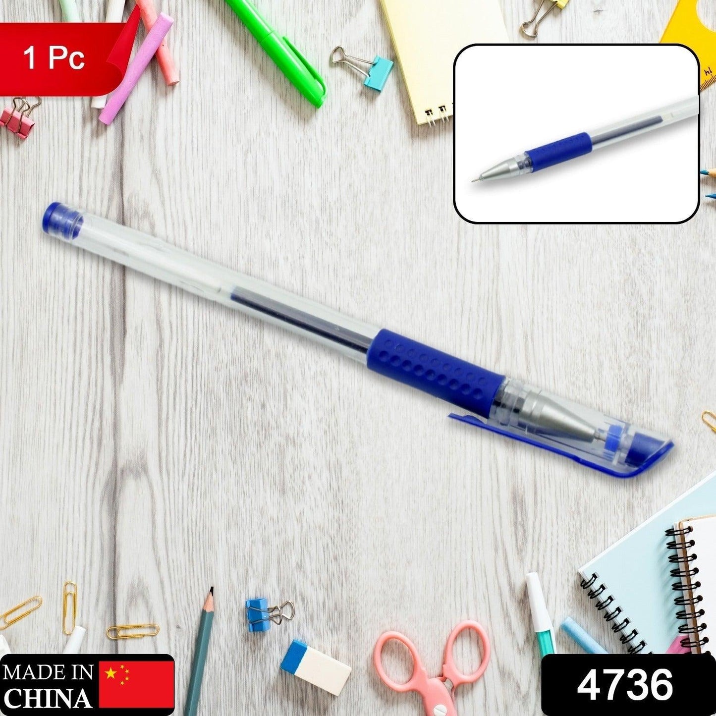 Writing Gel Pen for School Stationery Gift for Kids, Birthday Return Gift, Pen for Office, School Stationery Items for Kids (Balck, Red, Blue / 1 Pc )