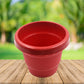 Durable plastic plant pot, 13 cm, ideal for indoor or balcony gardens, single unit.