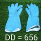 Rubber gloves for cutting, blue color