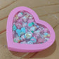 Adorable Playful Decorative Rings For Children In Heart Shaped Storage Box (35 Pcs Aprpox
