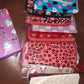 Women's zip pouch, reusable and washable, mixed designs