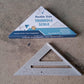 Double-Sided 45° Triangle Ruler – 7-Inch Aluminum Alloy Rafter Square for Home & Industrial Use