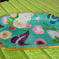 Small Plastic Flower Printed Design Serving Tray (1 Pc / 27 x 18 CM / Mix Color)