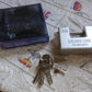 94mm Stainless Steel Padlock: Rectangular, Hardened Steel, 5 Keys