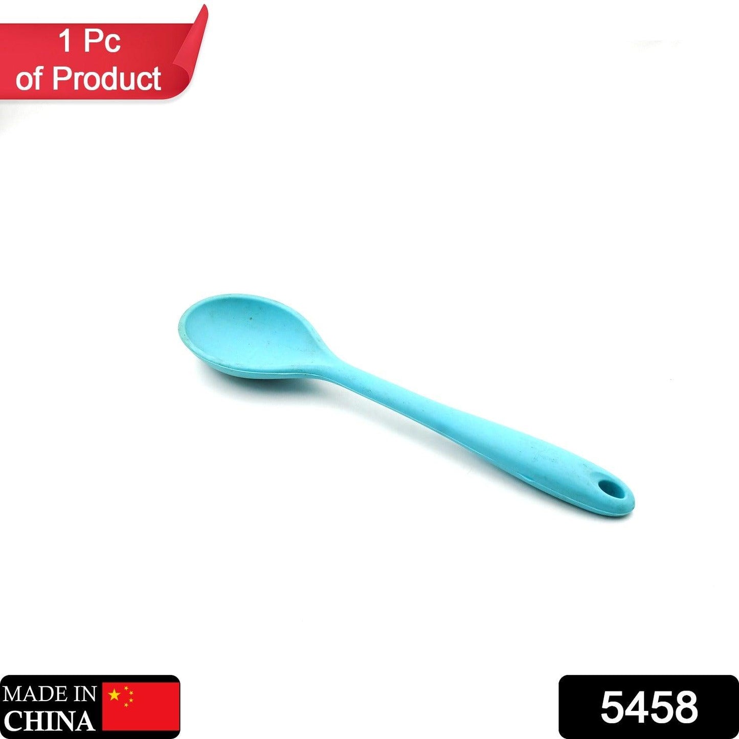 5458 Large Silicone Spoon for Baking, Serving, Basting - Heat Resistant, Non Stick Utensil Spoon (27cm)