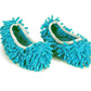 Multi-function cleaning slippers with washable mop pads.