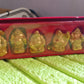 Golden Laughing Buddha Set Of Six Pieces Statue For Happiness, Wealth & Good luck Decor For Wealth and Success (6 Pcs Set)