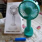 Portable Handheld Fan With 3 Speeds Battery Operated Fan Rechargeable Multi Colors As Base Phone Holder Fan (Battery Included)