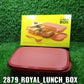 Rectangular lunch box with 2 containers