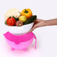 All-in-one vegetable cutter and rotating basket shredder.