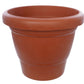 8-inch heavy plastic garden pot brown medium size