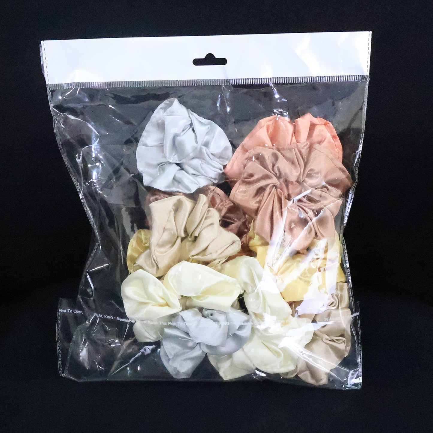 Premium Satin Hair Scrunchies / Elastic Hair Ties for Women & Girls (12 Pc)