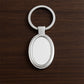 Sleek Oval Metal Keychain