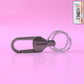 Premium Metal Keychain Carabiner Clip Hook with Dual Key Rings (1 Pc)