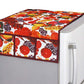 Decorative PVC fridge top cover with a fruit design in white and maroon.