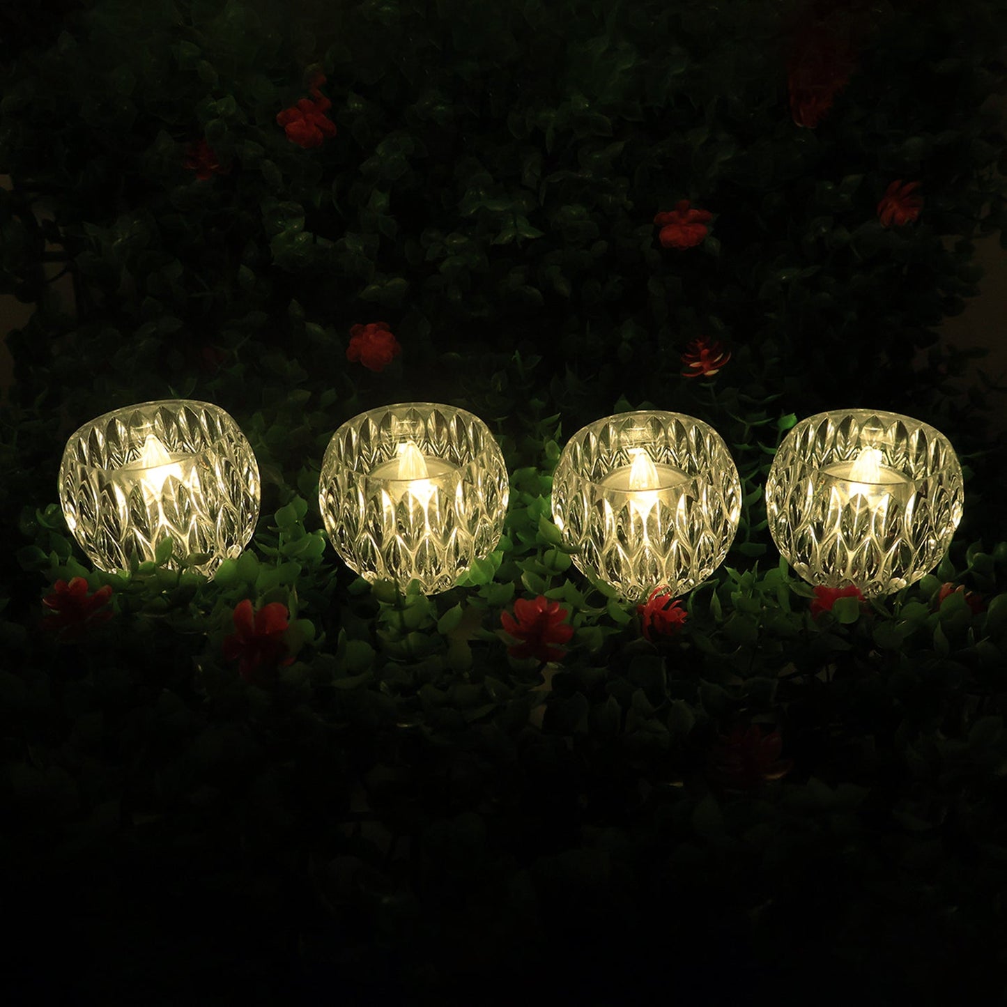 Set of 12 Crystal Style LED Decorative Lamps / Candle